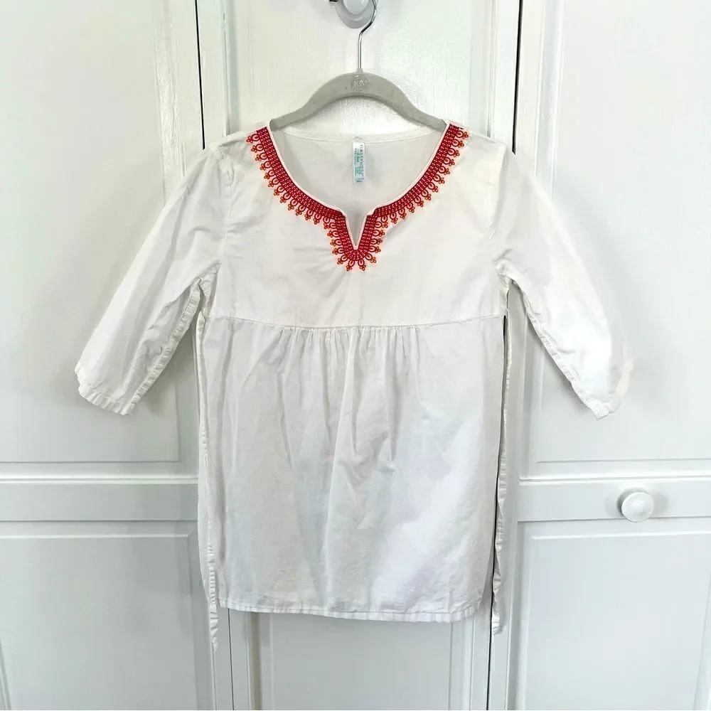 Calypso St. Barth for Target Girls Embroidered Collar Swim Coverup Top / Dress